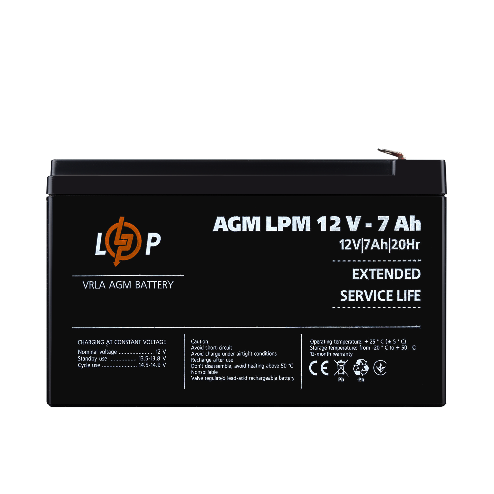 Акумуляторна батарея LP LPМ 12- 7АН типу AGM